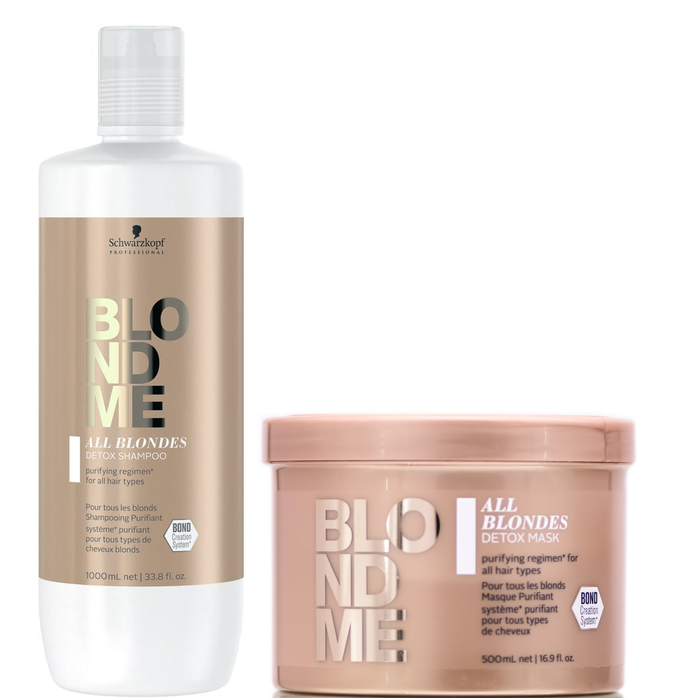 Schwarzkopf BlondMe Detox Shampoo & Detox Mask Schwarzkopf BlondMe Detox Shampoo & Detox Mask