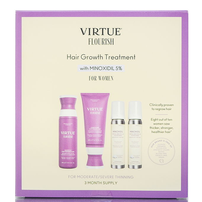 Virtue Flourish Hair Growth Treatment with Minoxidil 5% Kit