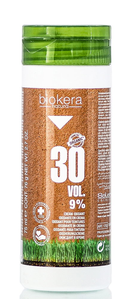 sal213-2-7-oz - Salerm Biokera Natura Developer Cream Oxidant 30 Vol. 9%-image1