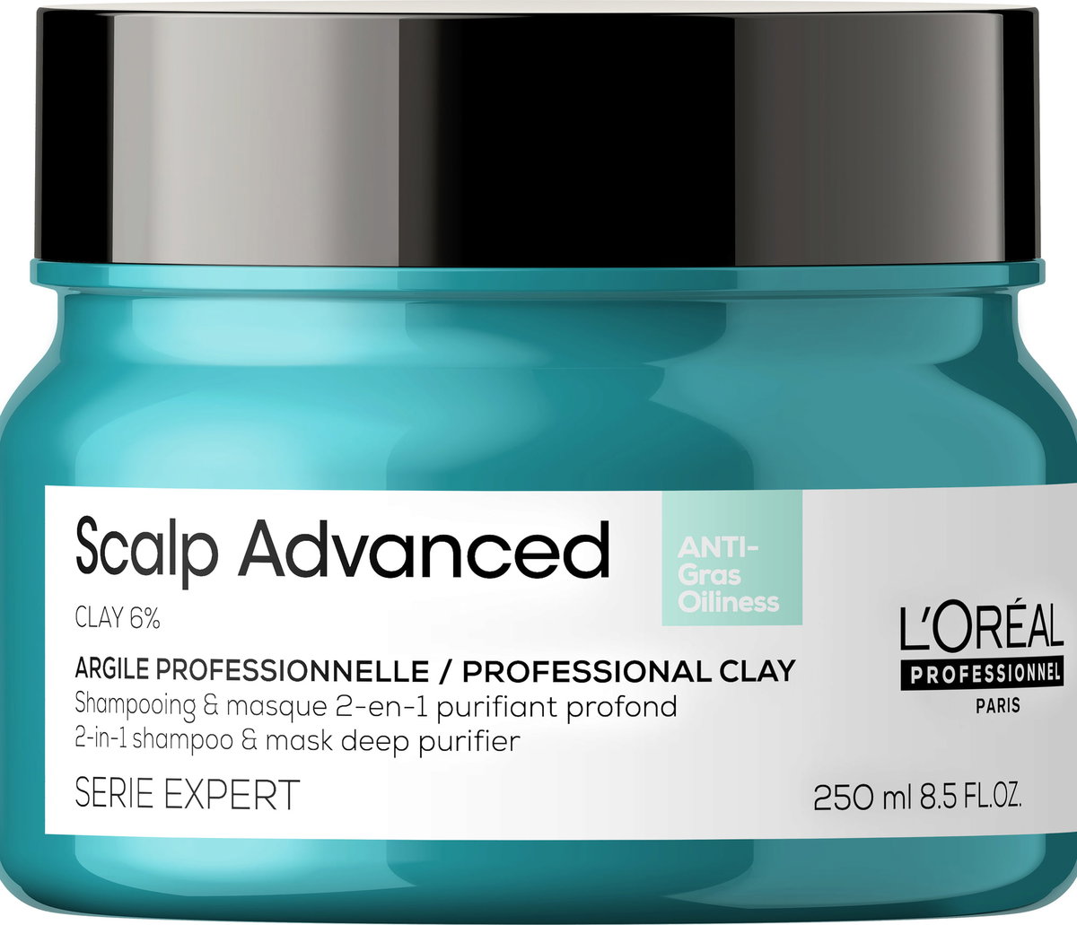 lor365-8-5-oz - L'Oreal Professionnel Scalp Advanced Anti-Oiliness 2-in-1 Deep Purifier Clay-image1