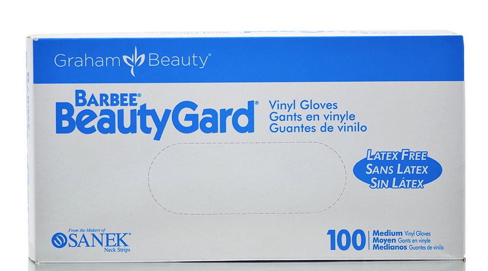 gbs04-medium-100-pcs - Graham Beauty Barbee Beauty Gard Vinyl Gloves