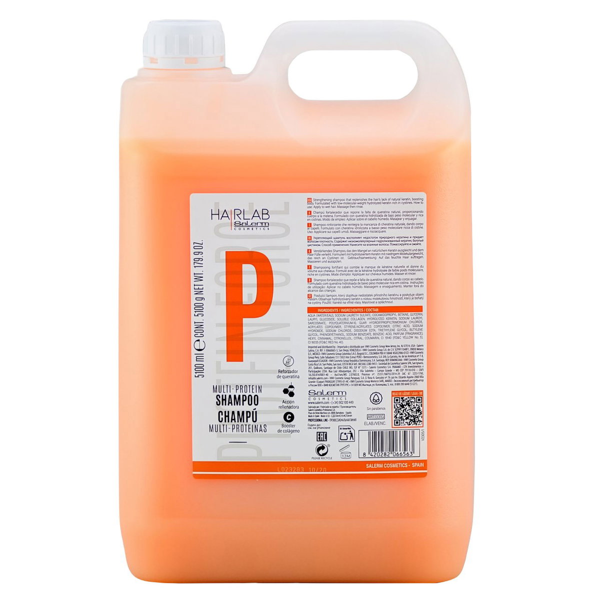 sal223-179-9-oz - Salerm Cosmetics Hair Lab Multi-Protein Shampoo