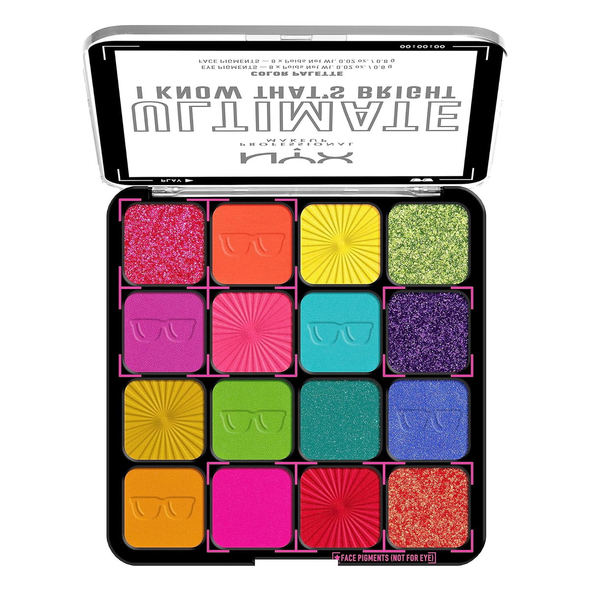 nyx218-thats-bright - nyx professional shadow color palette