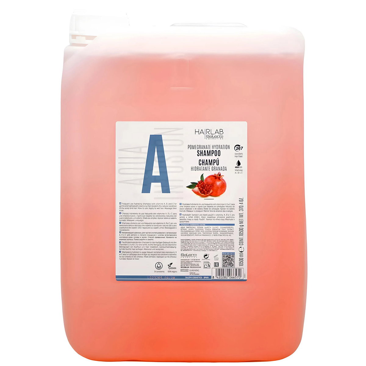 sal225-gallon - Salerm Cosmetics Hair Lab Pomegranate Hydration Shampoo-image2 sal225-gallon - Salerm Cosmetics Hair Lab Pomegranate Hydration Shampoo-image2