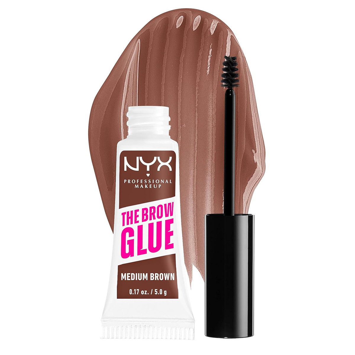 nyx200-med-brown - nyx eyebrow glue, eyebrow gel
