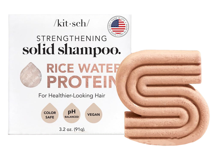 Kitsch Rice Water Protein Strengthening Solid Shampoo Bar