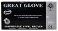 Great Gloves Powder Free Disposable Black Vinyl Gloves