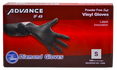 Diamond Advance Black Vinyl Powder-Free Gloves (100 pc)