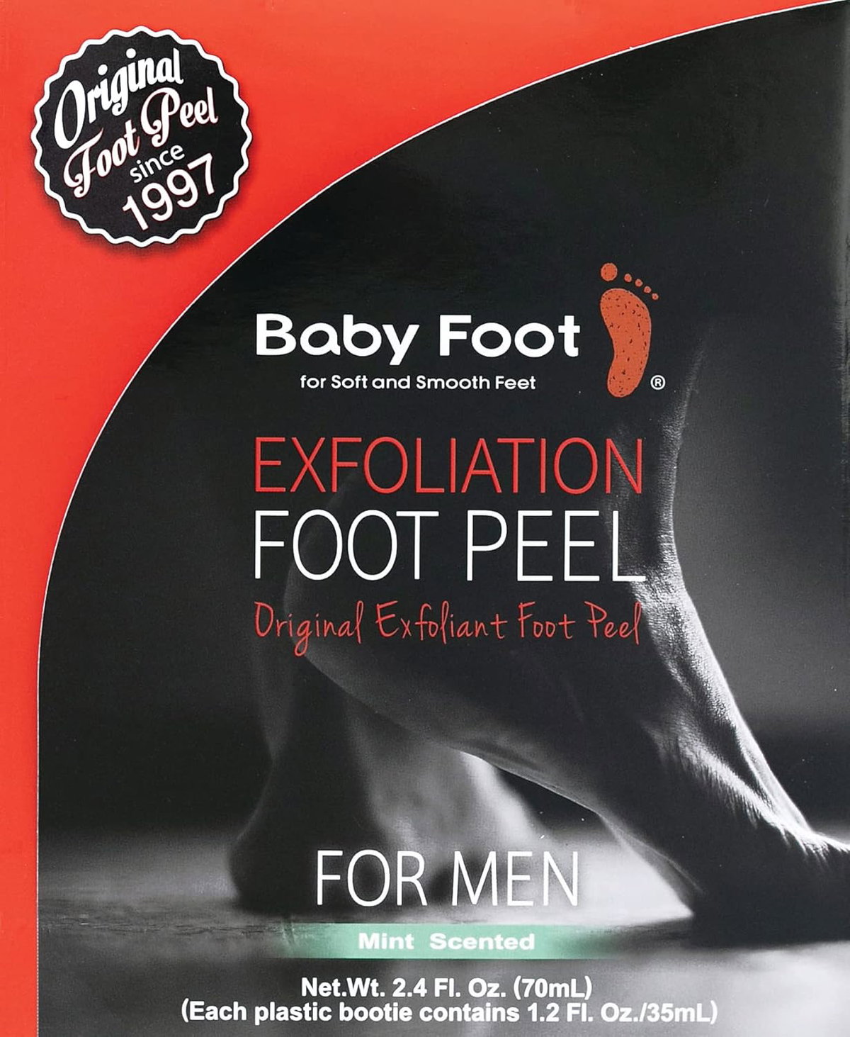 baf04-mint-scented - Baby Foot Exfoliation Foot Peel For Men