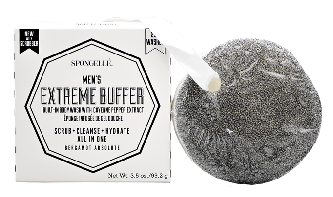 Spongelle Men's Extreme Buffer Black Scrubber
