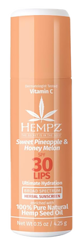 Hempz by Supre Sweet Pineapple and Honey Melon Lip Balm with SPF 30