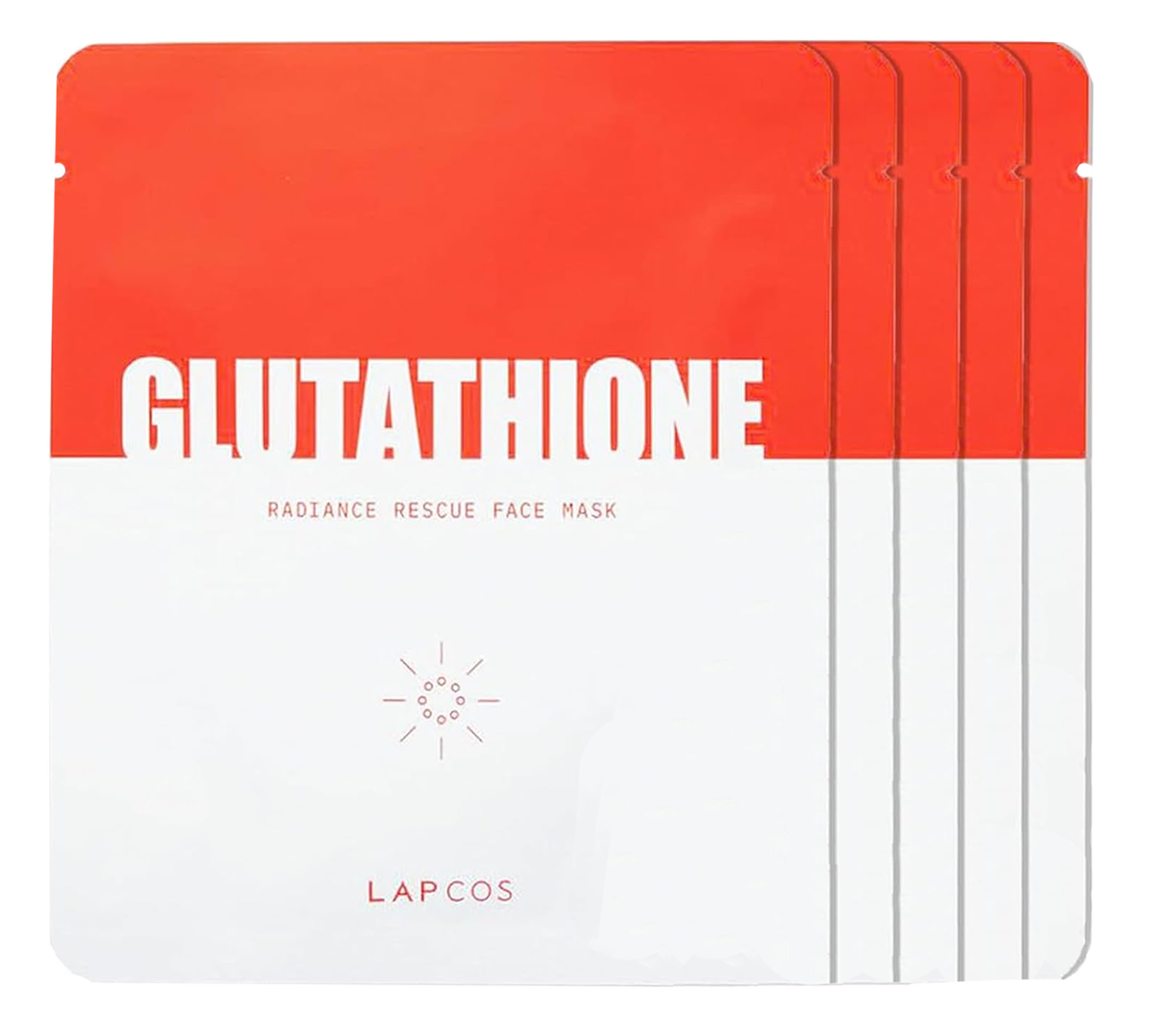 lap04-5-pack - Lapcos Glutathione Radiance Rescue Brightening Face Mask lap04-5-pack - Lapcos Glutathione Radiance Rescue Brightening Face Mask