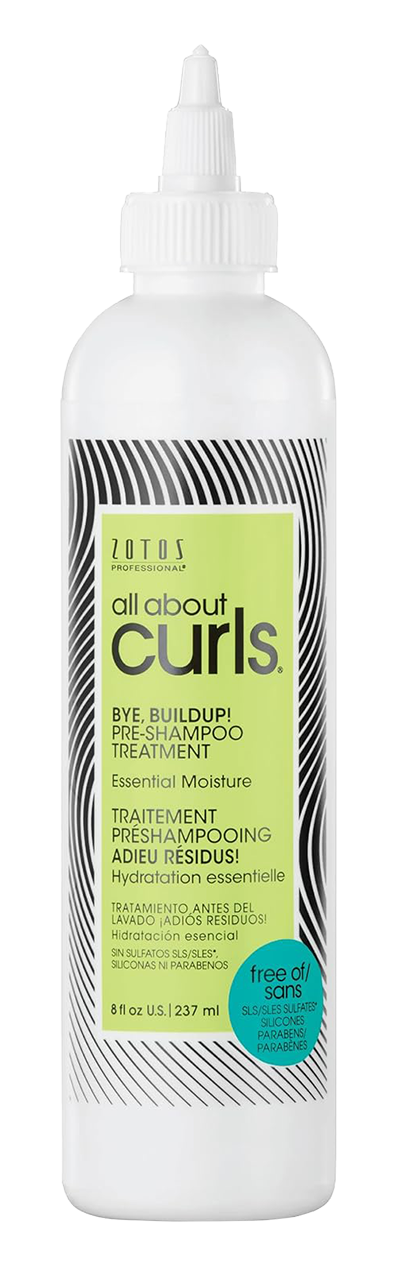 zot48-8-oz - zotos all about curls pre treatment shampoo, treatment for product build up on scalp. cleans scalp