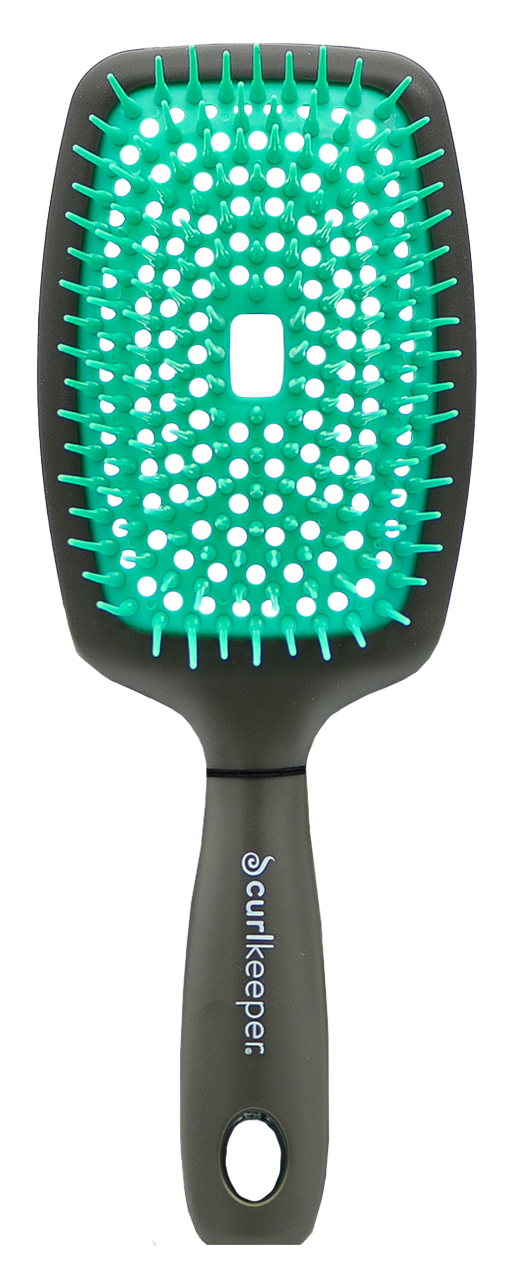 chs17-turquoise - curl keeper flexy brush, brush for curly hair