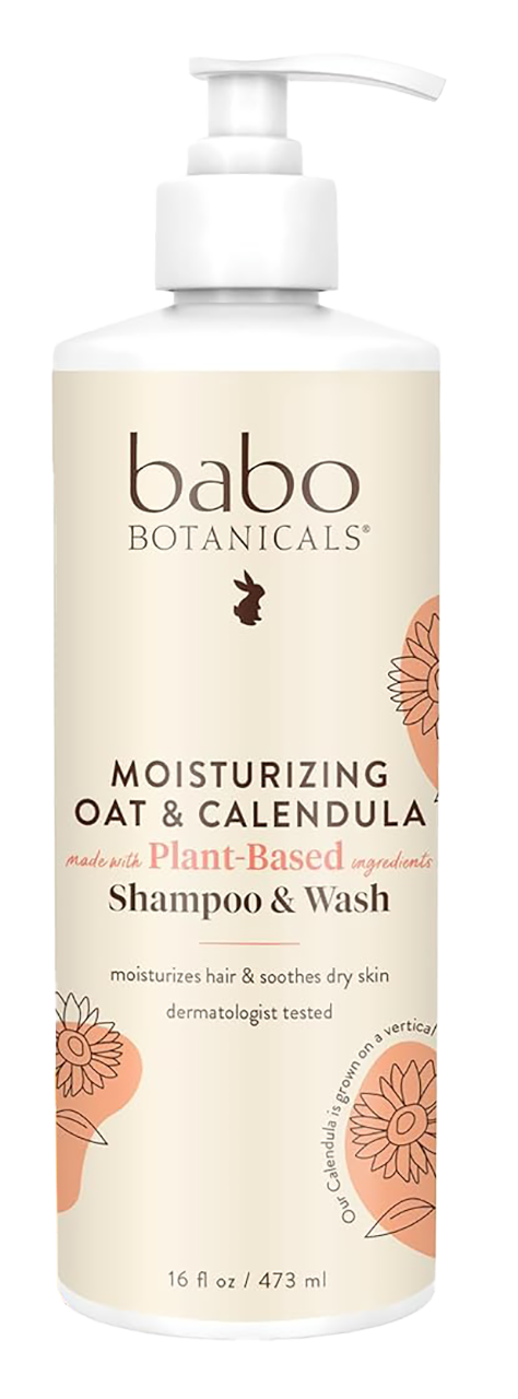 bbo03-16-oz - babo moisturizing oat and calendula shampoo and wash