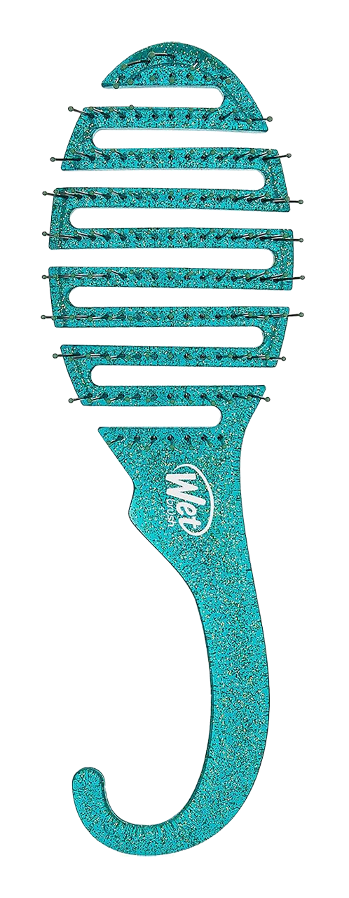 twb116-green-glitter - the wet brush shower detangler
