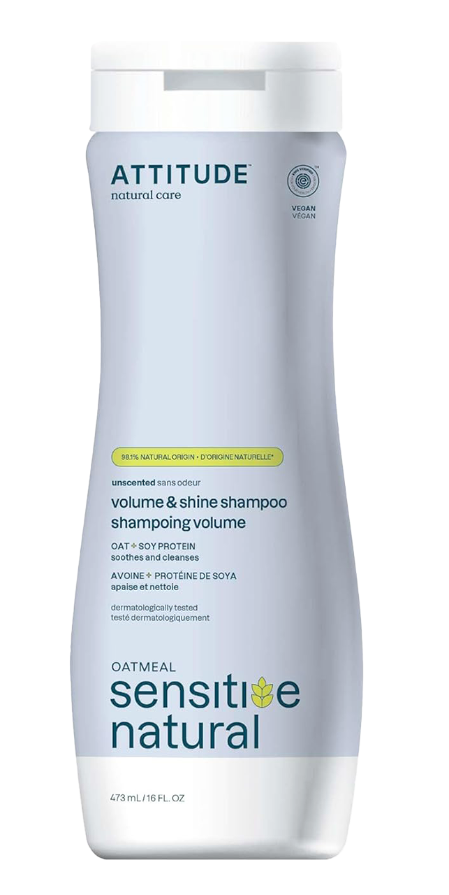 Attitude Oatmeal Sensitive Natural Unscented Volume & Shine Shampoo