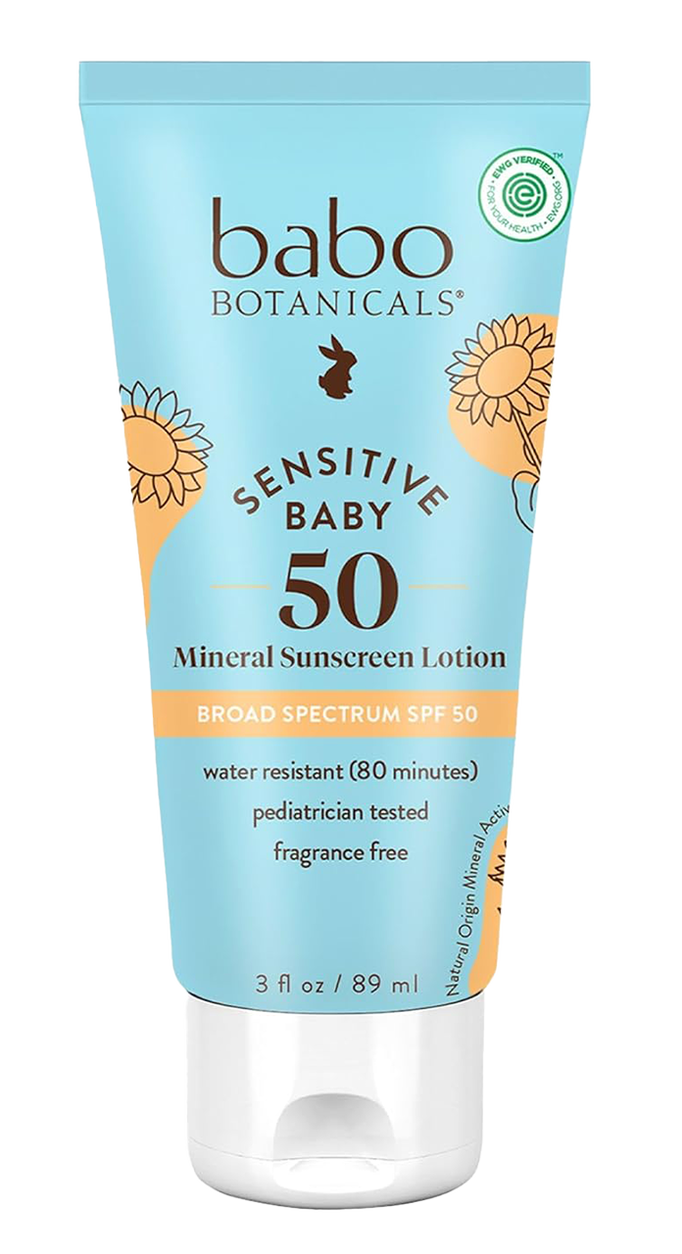 Babo Botanicals Sensitive Baby Mineral Sunscreen Lotion SPF 50