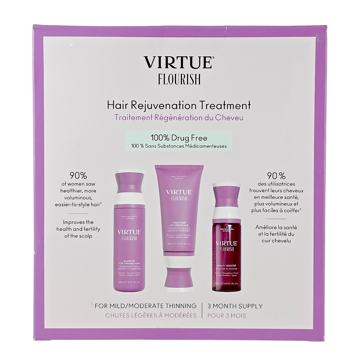 tue15-3-mnths - Virtue Flourish Hair Rejuvenation Treatment Kit-image1