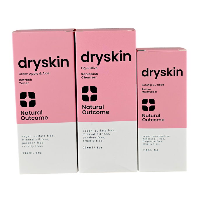 Natural Outcome Dry Skin Daily Hydrating Regimen Fig & Olive, Green Apple & Aloe Natural Outcome Dry Skin Daily Hydrating Regimen Fig & Olive, Green Apple & Aloe