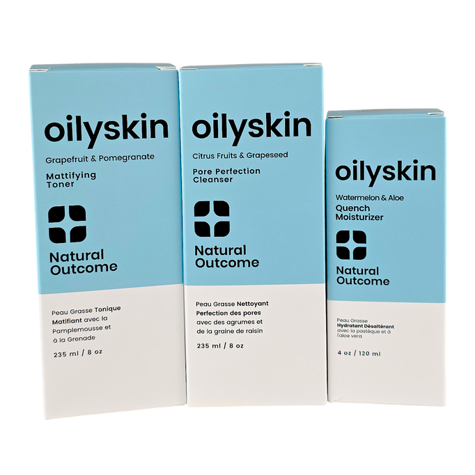 Natural Outcome Oily Skin Daily Oil-Control Regimen Witch Hazel & Grapefruit Matte Finish