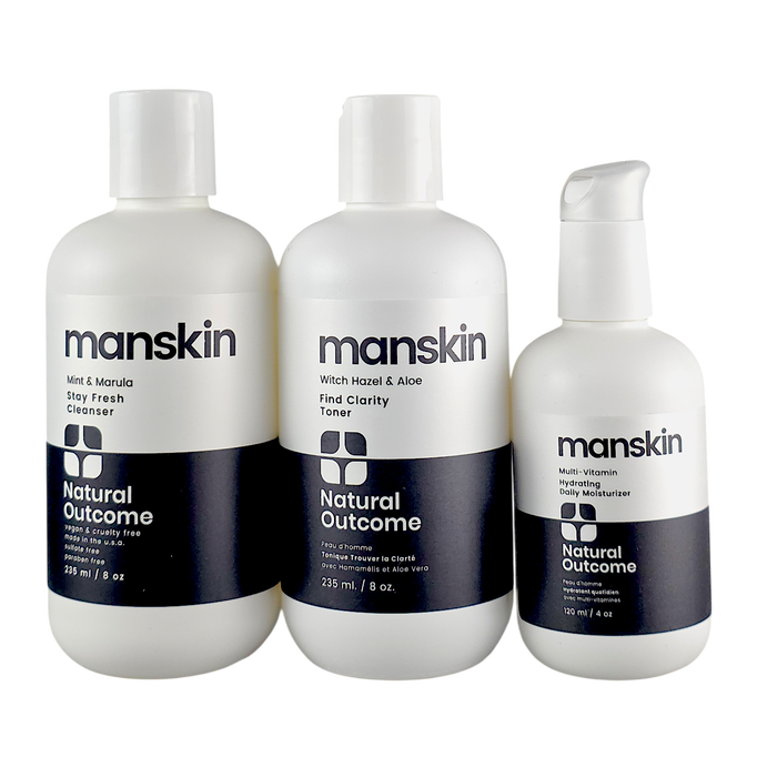 Natural Outcome Man Skin Daily Regimen Mint & Marula Anti-Aging & Balanced Natural Outcome Man Skin Daily Regimen Mint & Marula Anti-Aging & Balanced