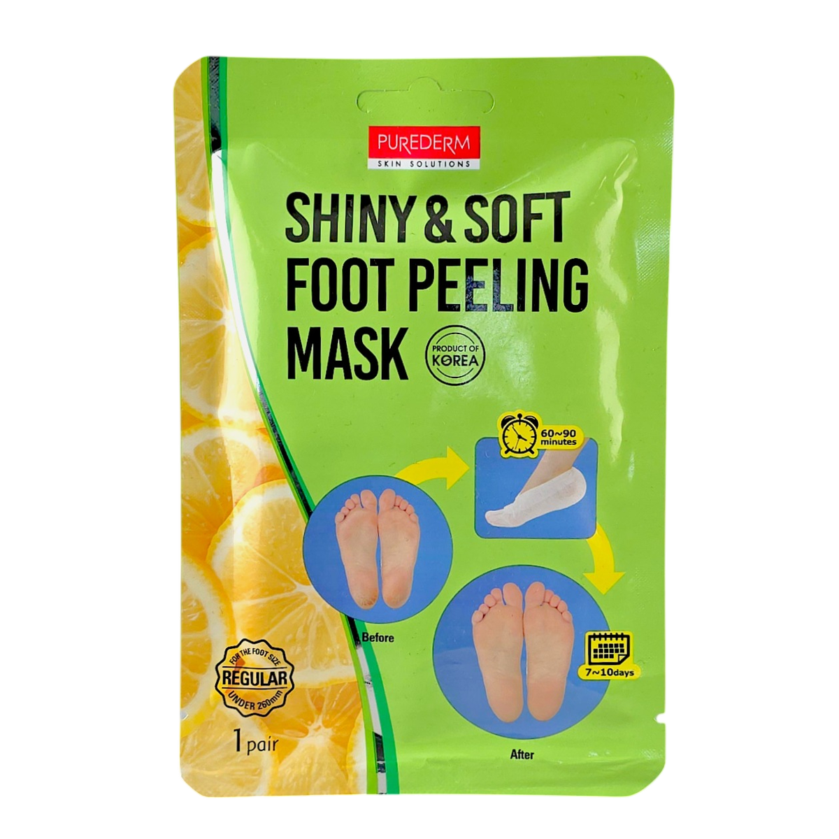 ure01-1-pair - PUREDERM Shiny & Soft Foot Peeling Mask-image1