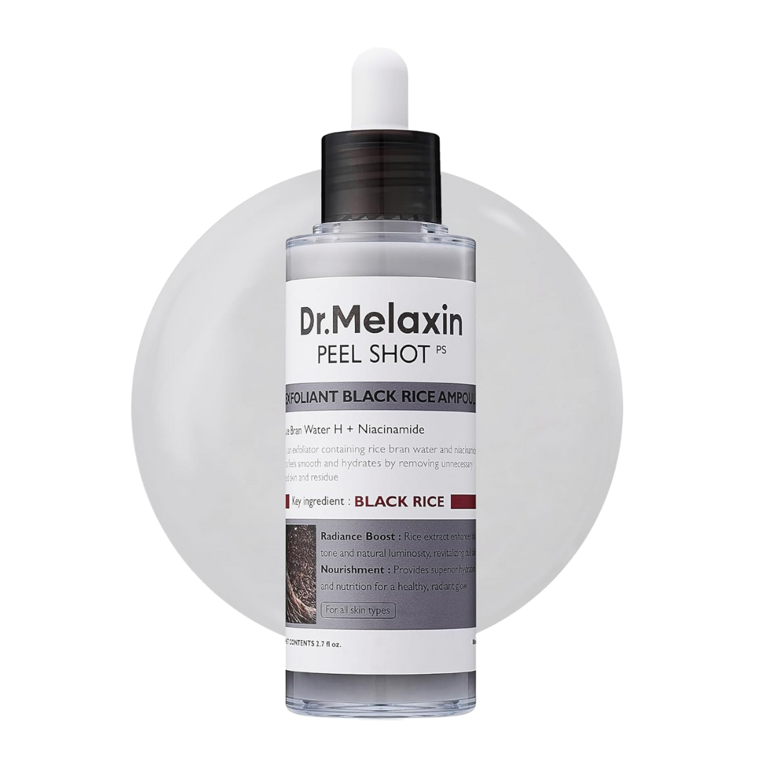 dml09-2-7-oz - Dr.Melaxin Peel Shot Glow Black Rice Ampoule Blackhead Reduction & Brightening-image1