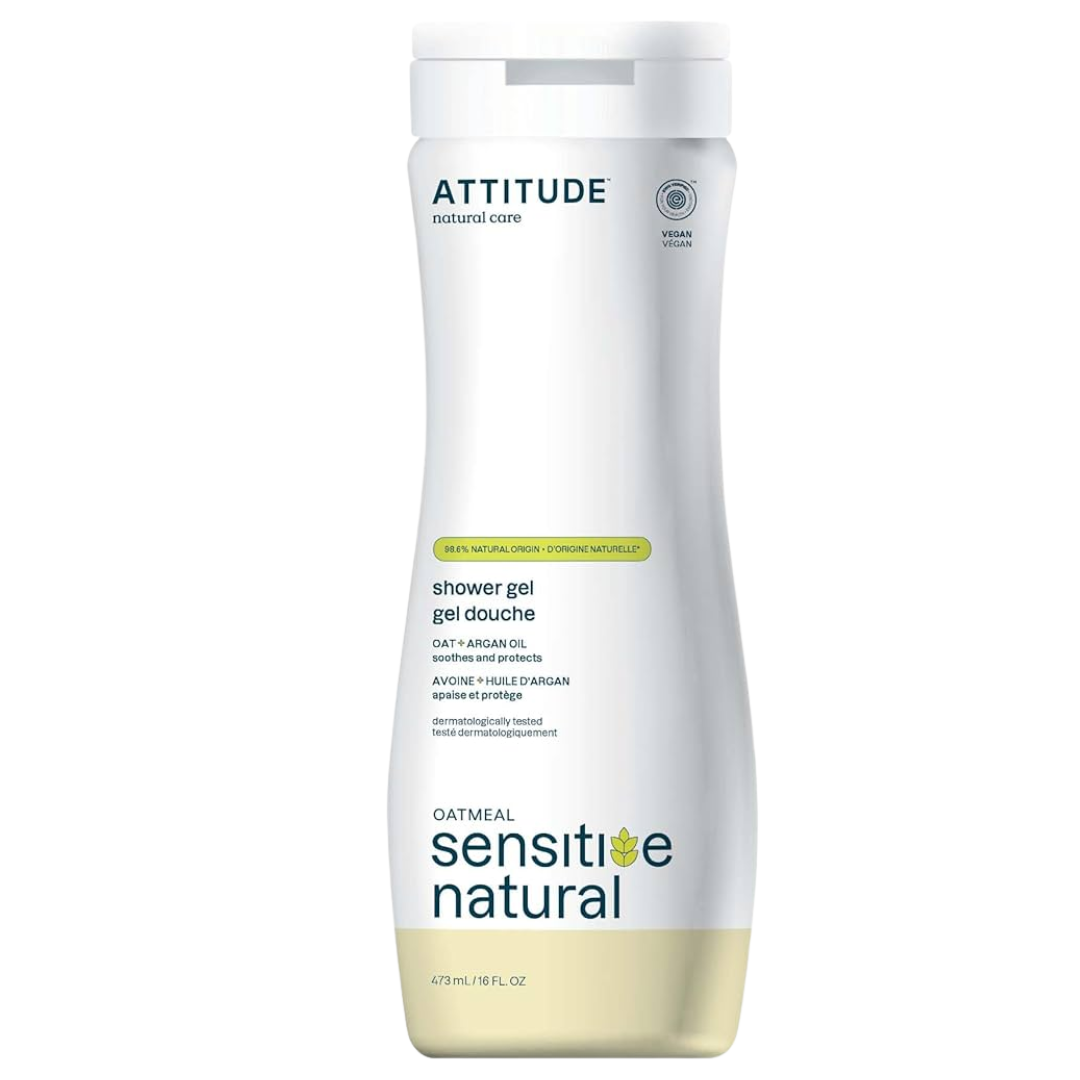 att17-16-oz - Attitude Natural Care Shower Gel Argan Oil Soothes And Protects-image1