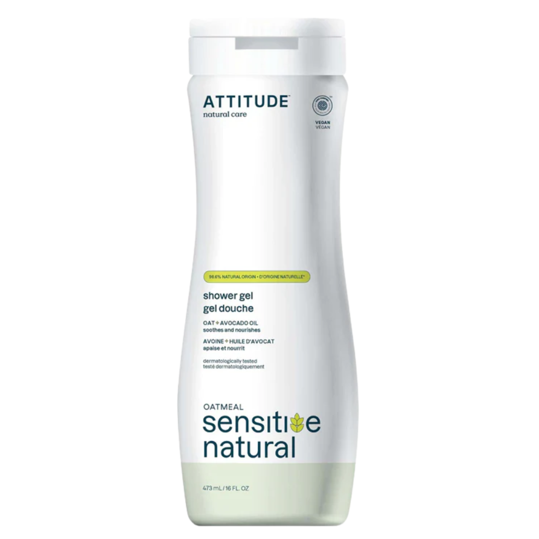 att18-16-oz - Attitude Sensitive Natural Shower Gel Avocado Oil Soothes And Nourishes-image1