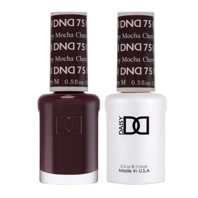 Daisy DND Reds Soak Off GEL POLISH DUO, All In One Gel Lacquer + Matching Nail Polish Color