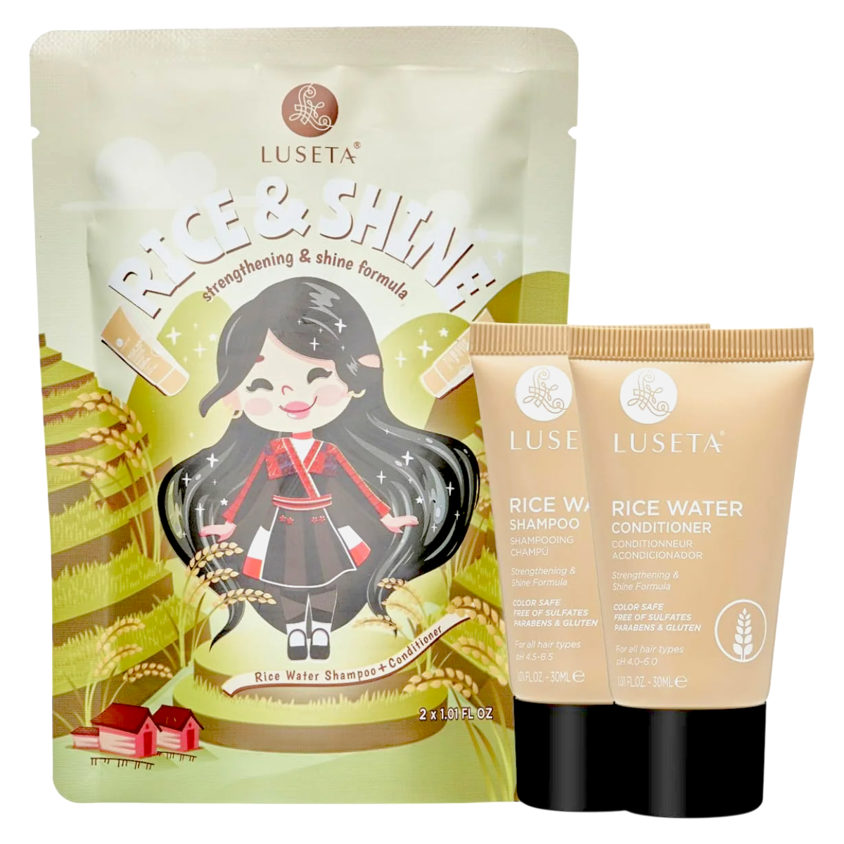 lus10-travel-set - Luseta Rice & Shine Water Travel Set-image1
