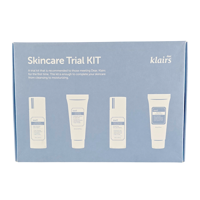 Dear, Klairs 4-Step Skincare Trial Kit Gentle Black Cleanser Duo