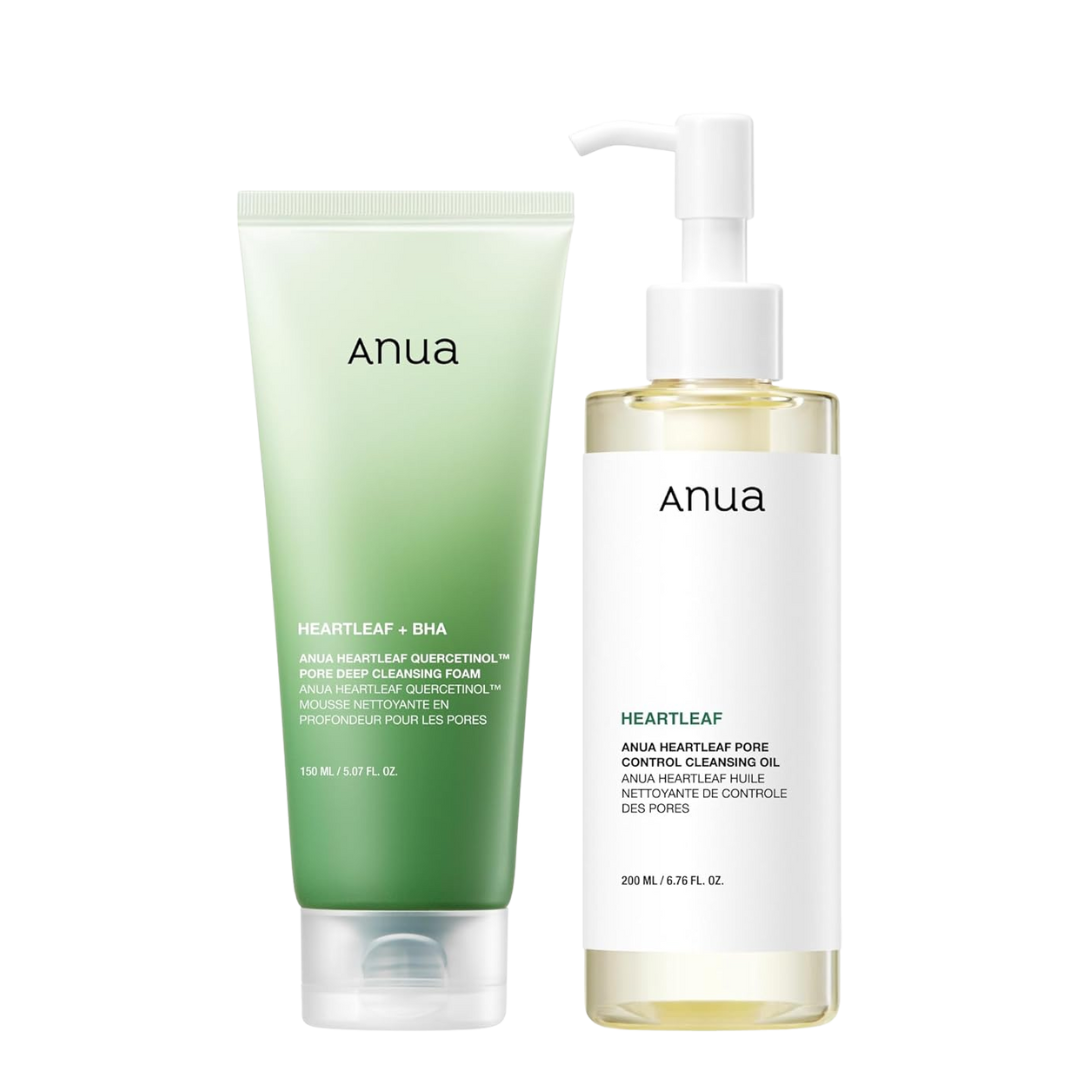 ana26-5-7-oz - Anua Heartleaf Double Cleansing Duo Set Pore Control Cleansing Oil & Quercetinol Cleansing Foam-image1