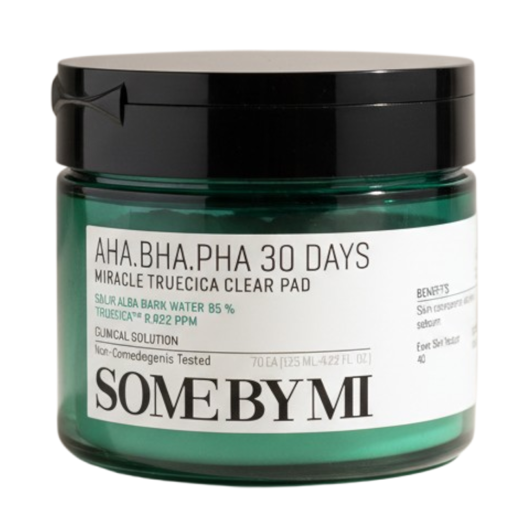 sbm17-70-pads - SOME BY MI AHA BHA PHA 30 Days Miracle Truecica Clear Pad Dual-Sided Exfoliation-image1