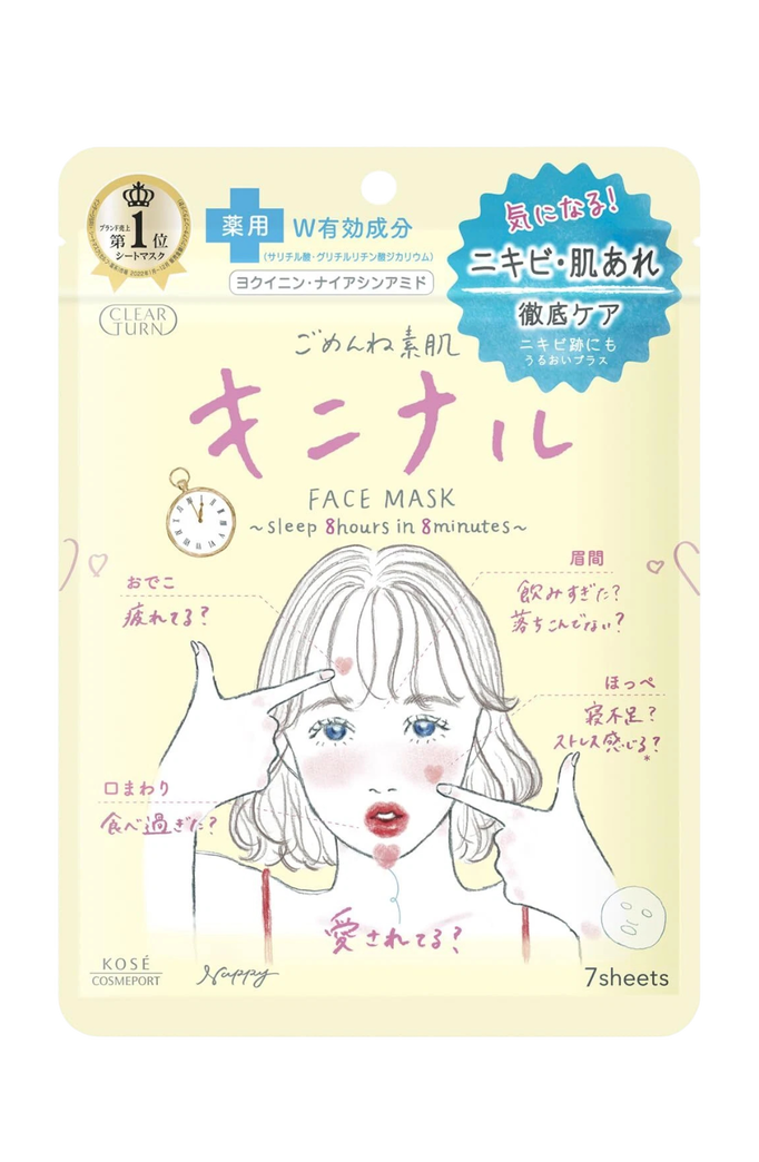Kose Clean Turn Sorry Bare Skin Kinishinai Mask