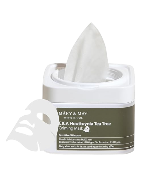 mry17-30-sheets - Mary & May CICA Houttuynia Tea Tree Calming Mask-image1 mry17-30-sheets - Mary & May CICA Houttuynia Tea Tree Calming Mask-image1