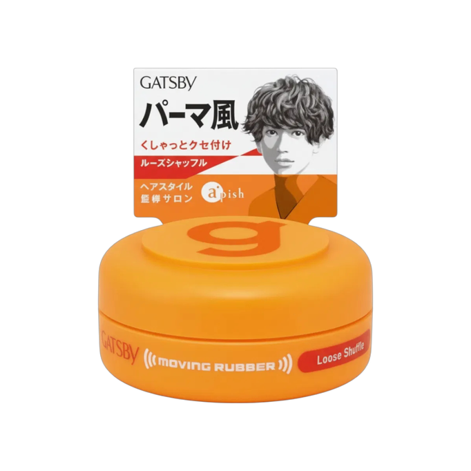 GATSBY Moving Rubber Loose Shuffle Medium Hold Re-Styleable Hair Wax GATSBY Moving Rubber Loose Shuffle Medium Hold Re-Styleable Hair Wax