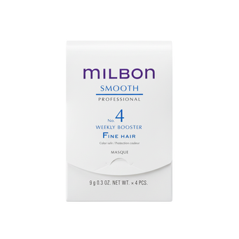 4 x 0.3 oz, Milbon Smooth No.4 Weekly Booster for Fine Hair