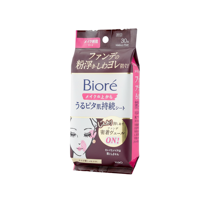 Kao Biore Makeup Fixer Lasting Eyes & Mouth Moist Sheets