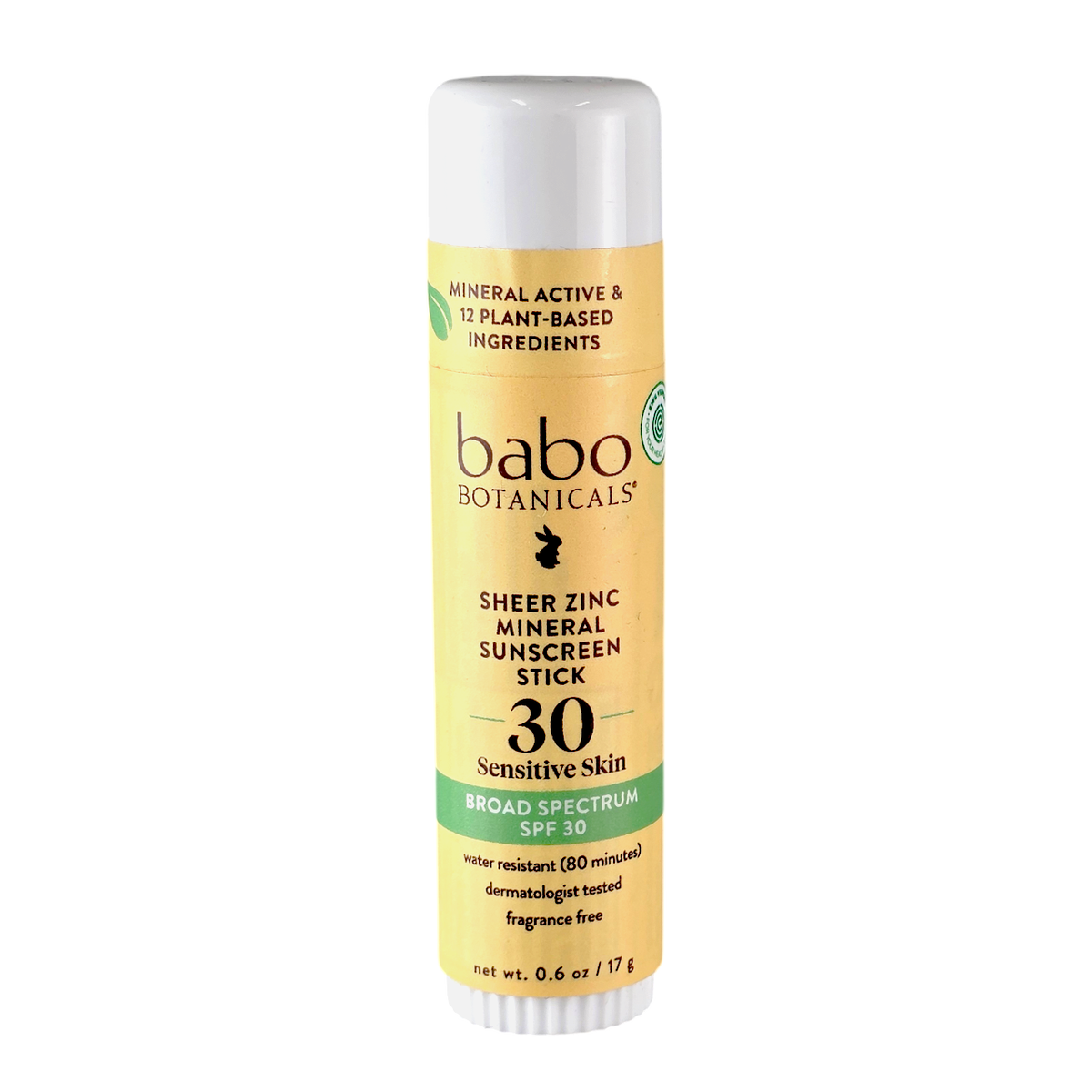 bbo27-0-6-oz - Babo Botanical Sheer Zinc Mineral Sunscreen Stick Sensitive Skin SPF 30-image1