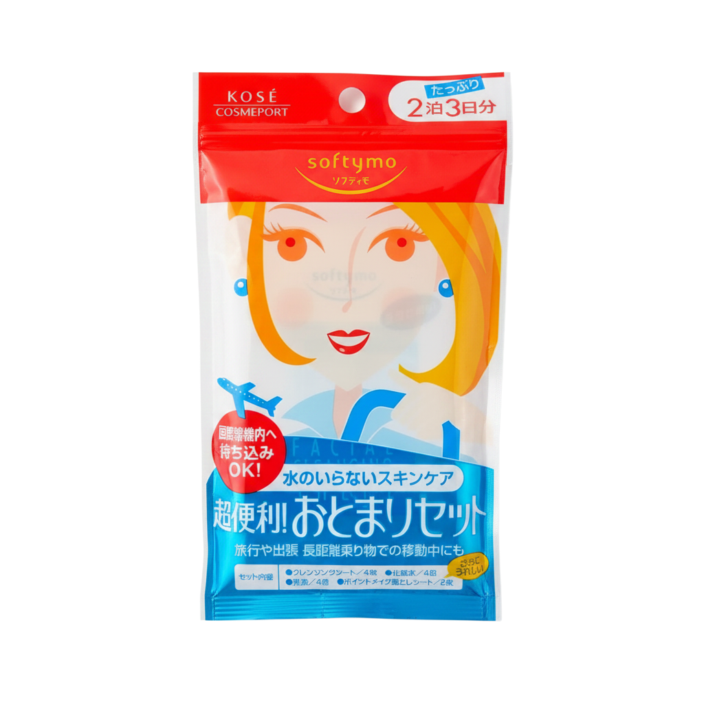 kos44-14-pcs - Kose Softymo 2 Nights Face Care Travel Set-image1 kos44-14-pcs - Kose Softymo 2 Nights Face Care Travel Set-image1
