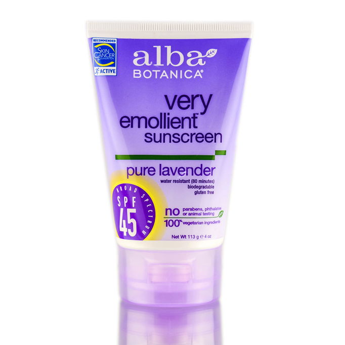 Alba Botanica Very Emollient Sunscreen Pure Lavender SPF 45