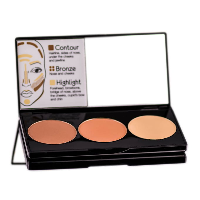 Motives 3-In-1 Contour & Bronze And Highlight Kit