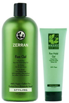 Zerran Firm Hold Gel - Alcohol Free Extra Firm Hold Styling Gel