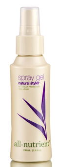 All - Nutrient Spray Gel, Natural Styler, Flexible Hold Hair Spray, 100% Vegan