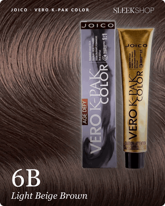 6B - Light Beige Brown, Joico Vero K-Pak Permanent Cream Hair