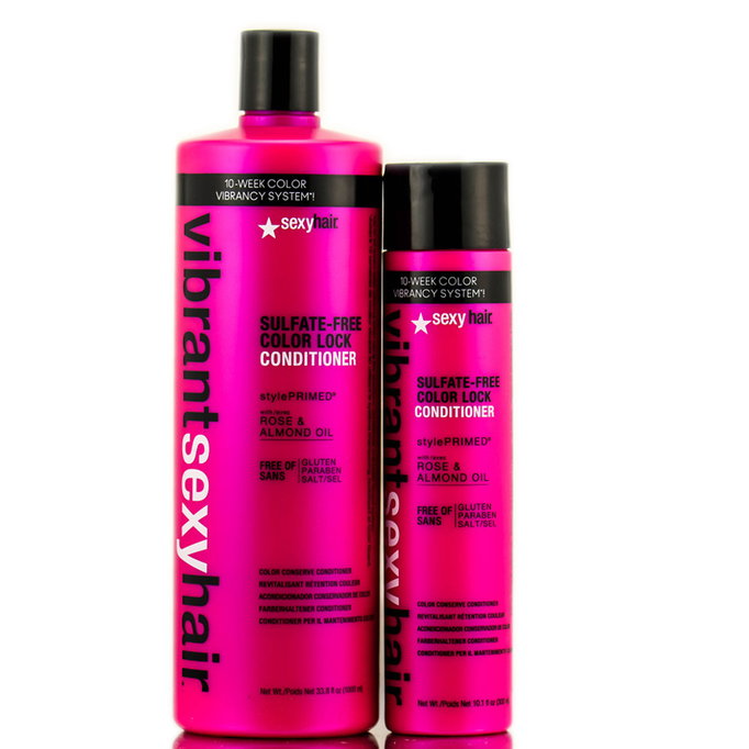 Sexy Hair Vibrant Rose & Almond Oil Sulfate - Free Color Lock Conditioner-image1 Sexy Hair Vibrant Rose & Almond Oil Sulfate - Free Color Lock Conditioner-image1