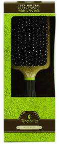 Macadamia Natural Oil Paddle Brush Boar Bristle With Ionic Pins