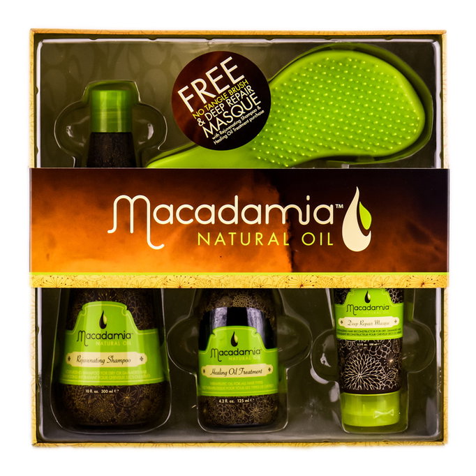Macadamia Natural Oil 4 Piece Into Kit With No Tangle Brush-image1 Macadamia Natural Oil 4 Piece Into Kit With No Tangle Brush-image1